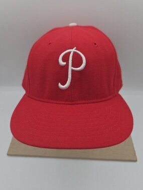 Roman Pro Line Philadelphia Phillies Cooperstown Hat 7 1/4 Red Wool Fitted
